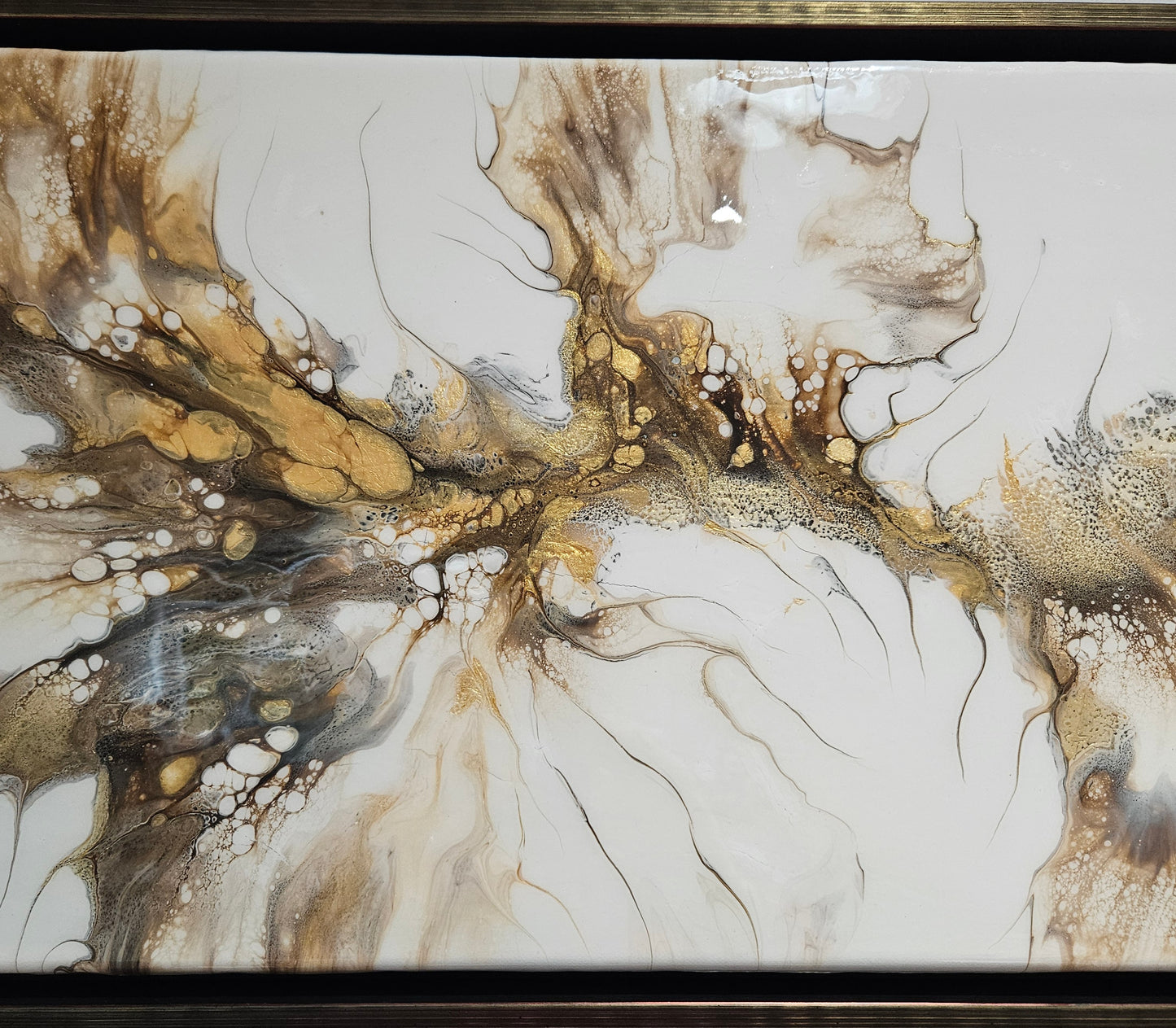 Cat Tremaine-Tucker | Dutch Flow | original painting | Artwork | Gold Marble | Gallery Grace