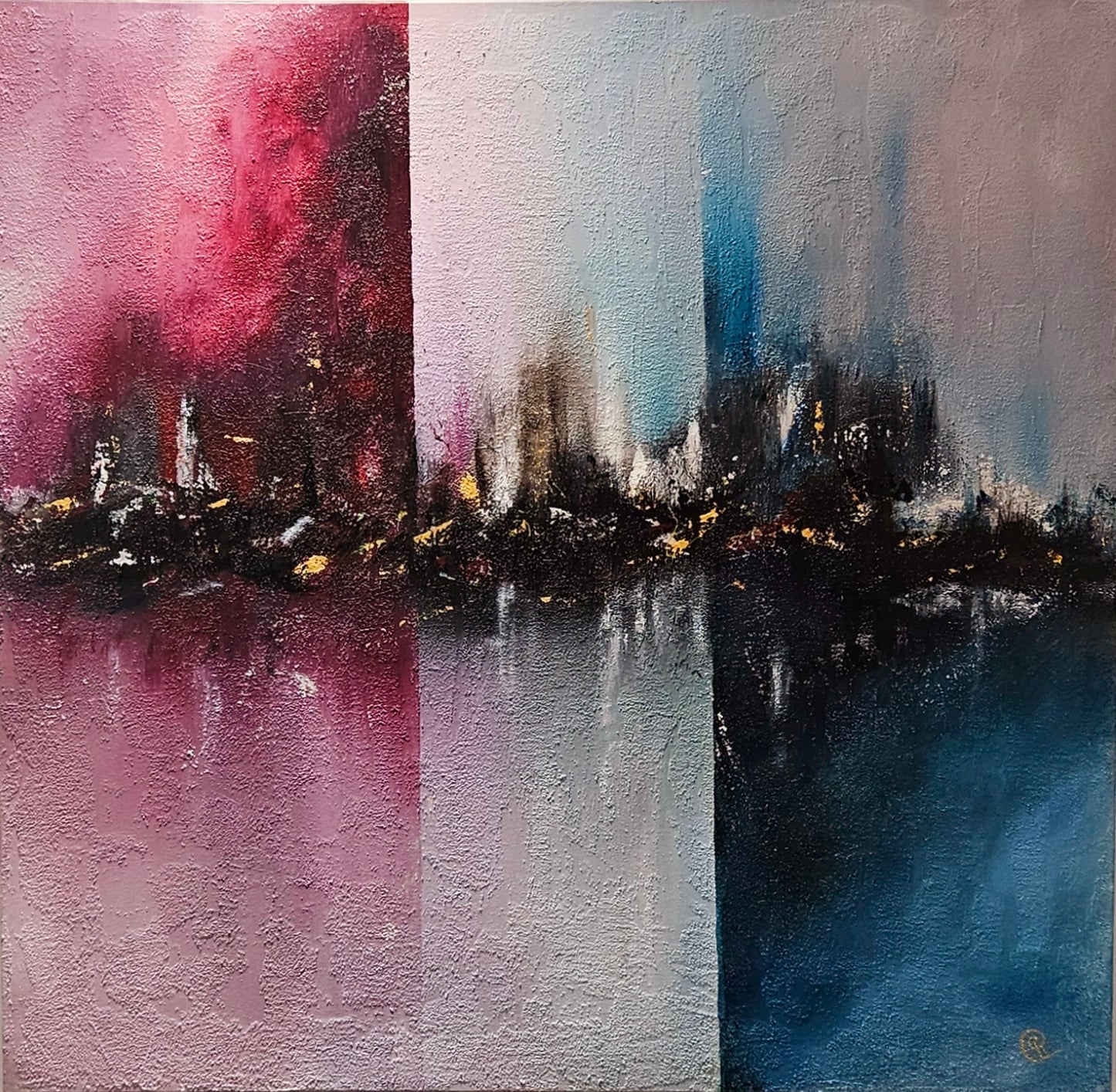 Cat Tremaine-Tucker | Abstract original painting | Abstract Skyline | Gallery Grace | Clifton Village Bristol