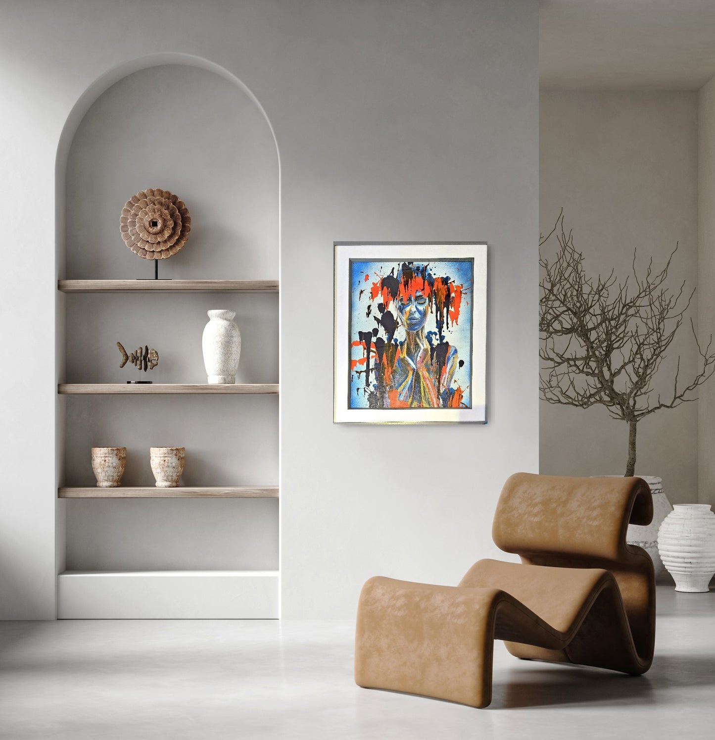 Cat Tremaine-Tucker | Contemporary Abstract original painting | Blue Serenity | Gallery Grace | Clifton Village Bristol