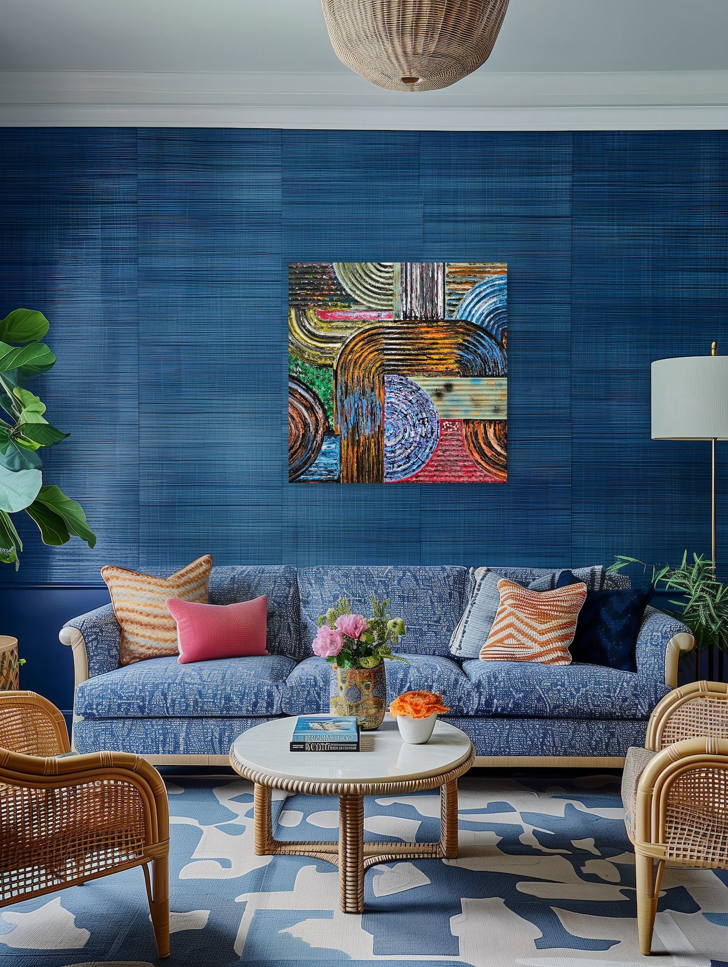 David Lunt | Abstract original painting | Serene Aquatic | Gallery Grace | Clifton Village