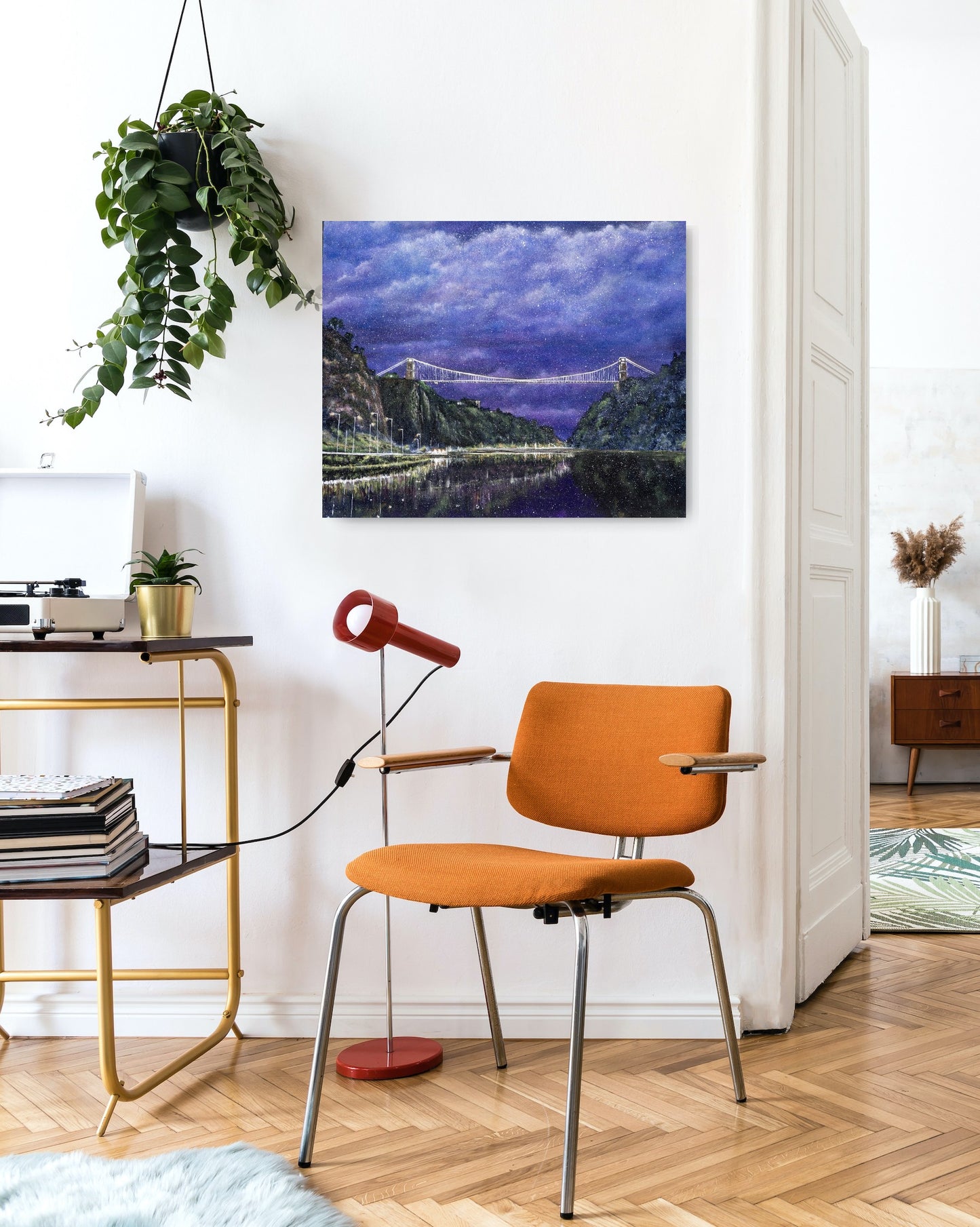 Lynette Bower | Contemporary original painting | Clifton Suspension Bridge Purple | Gallery Grace