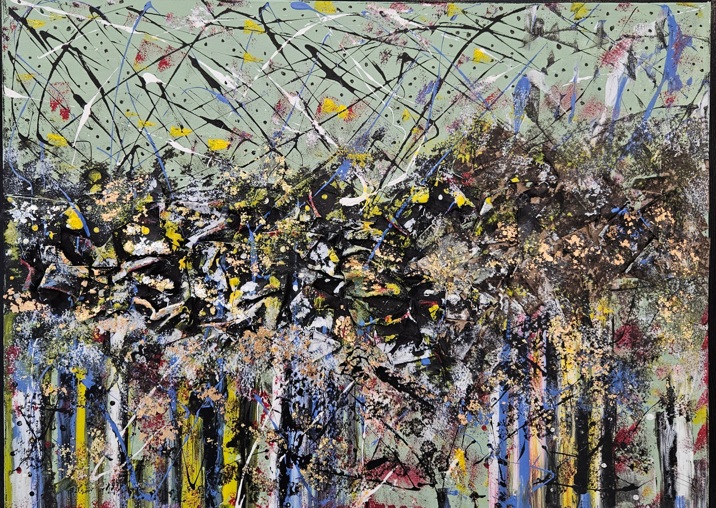 David Lunt| Abstract original painting | Moulin Rouge | Gallery Grace | Clifton Village
