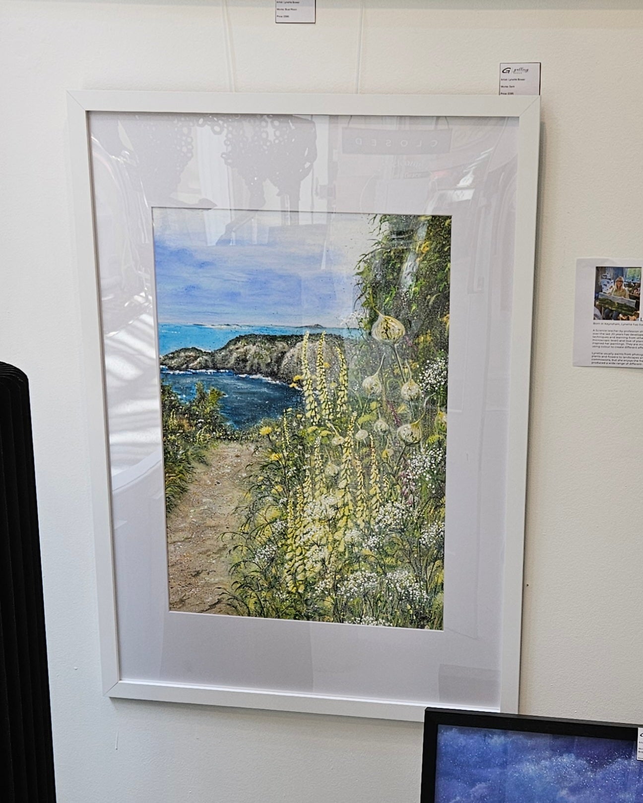 Sark by Lynette Bower - This original painting depicts a vibrant and colorful painting of a coastal landscape.