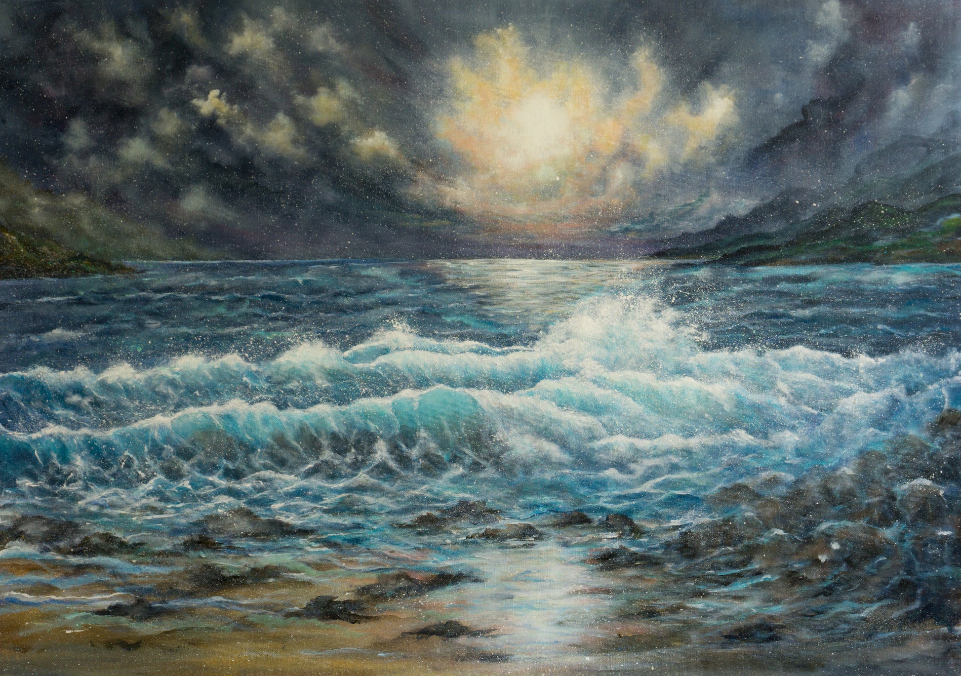 Lynette Bower| Contemporary original painting | Stormy Seas | Gallery Grace