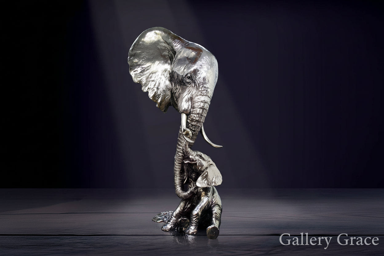 Elephant and Calf - Decorative Sculpture (315NP)