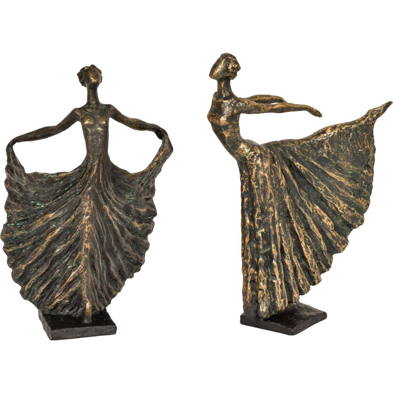 Standing Bronze Resin Lady Dancer