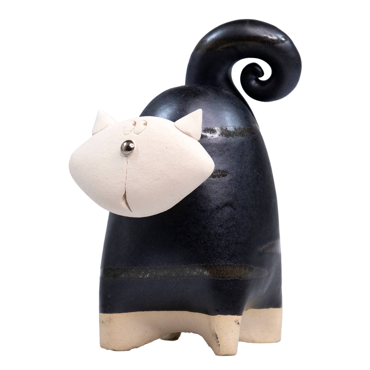 Chunky Cat Ceramic Figurine | Various Colours: White