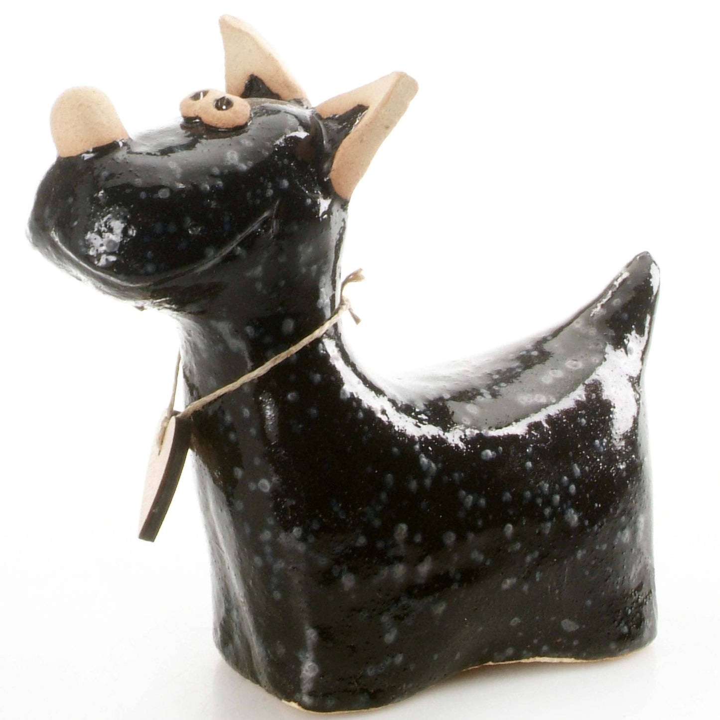 Terrier Sculpture Ceramic Figurine | Various Colours: Teal