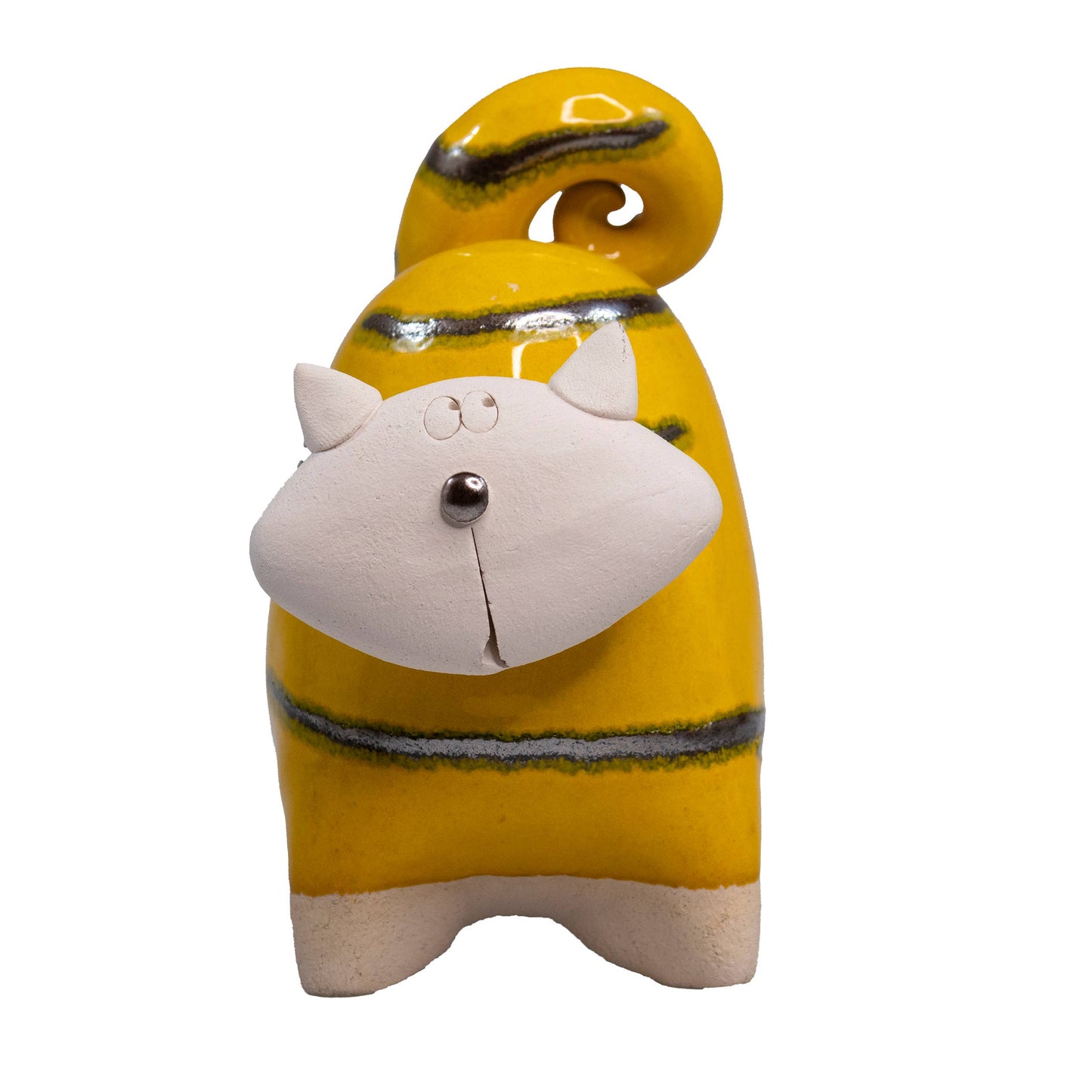 Chunky Cat Ceramic Figurine | Various Colours: White