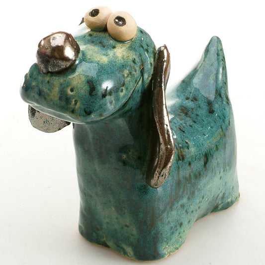 Spaniel Ceramic Figurine | Various Colours: Green