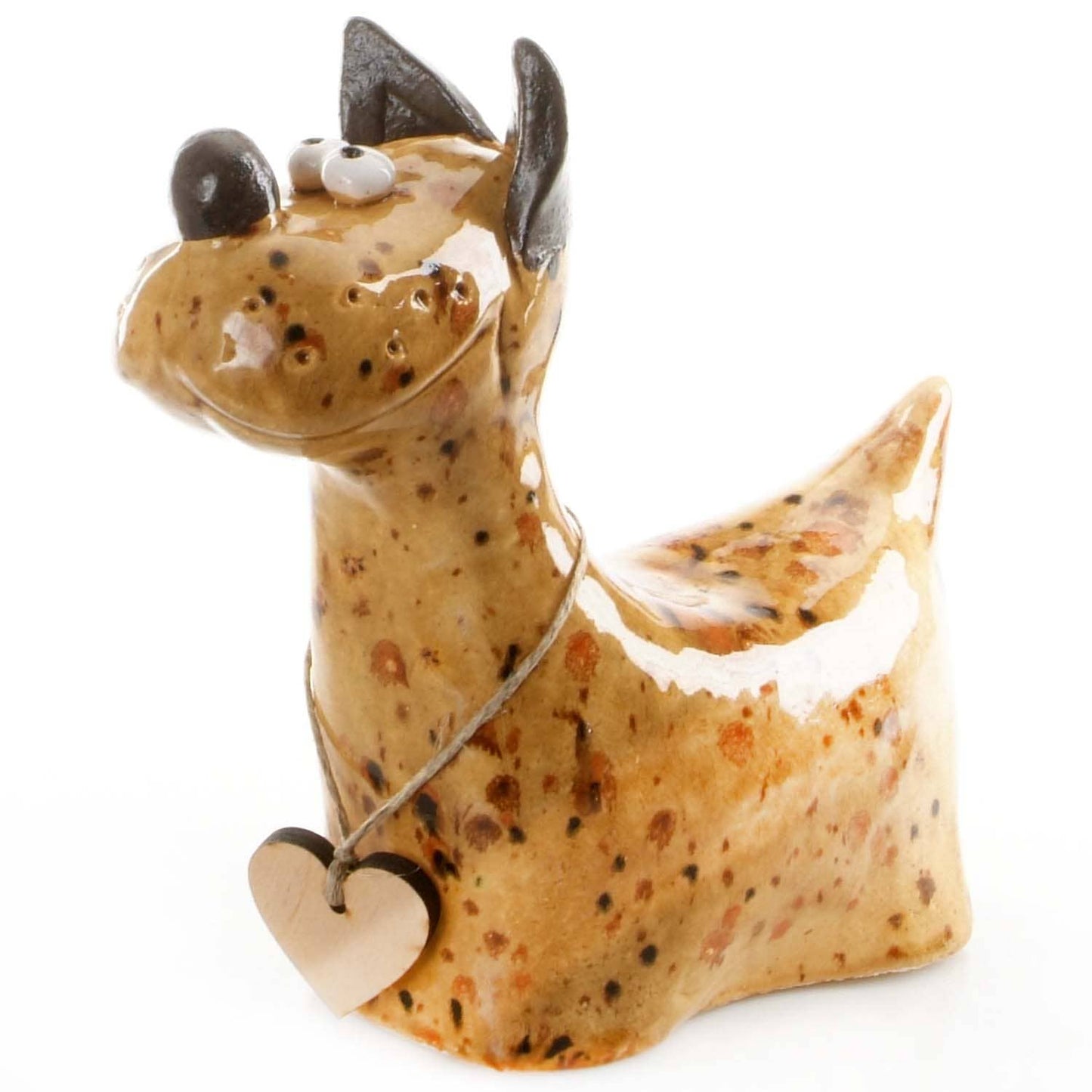 Terrier Sculpture Ceramic Figurine | Various Colours: Orange