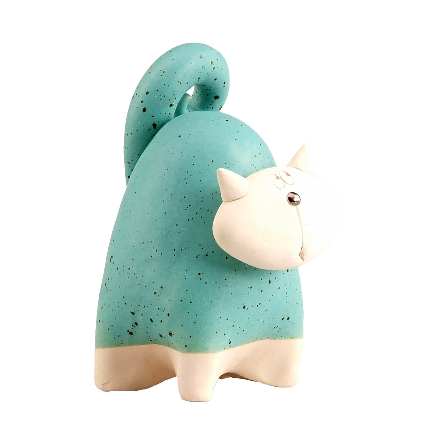 Chunky Cat Ceramic Figurine | Various Colours: White
