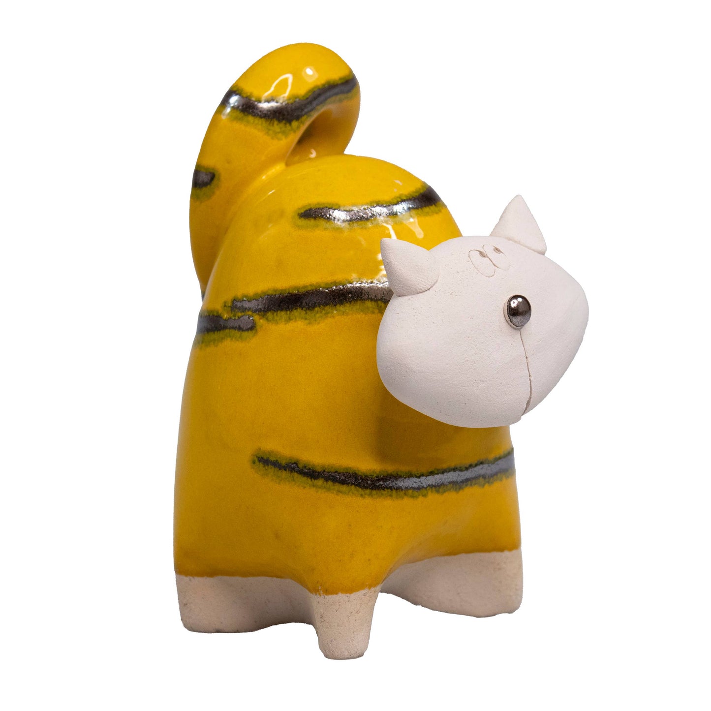 Chunky Cat Ceramic Figurine | Various Colours: White
