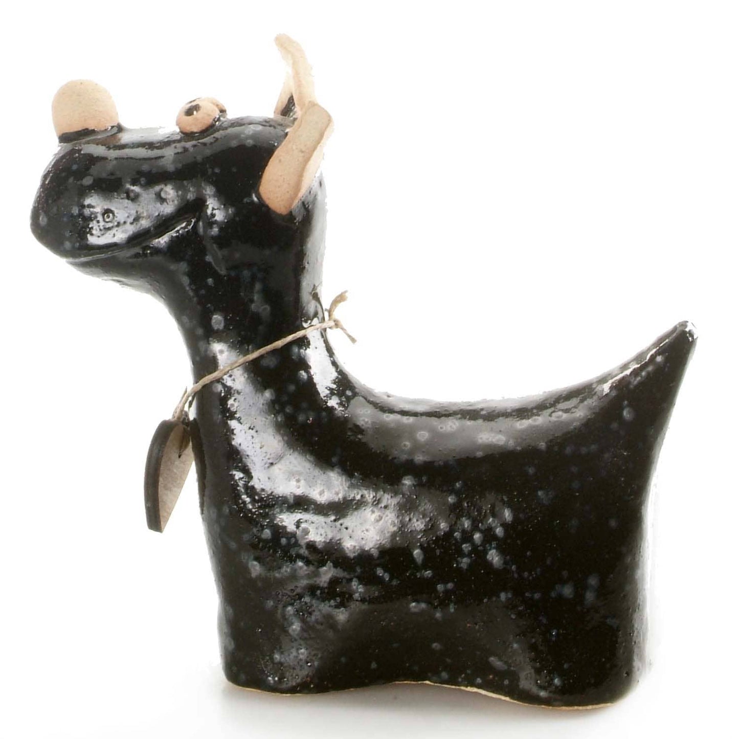 Terrier Sculpture Ceramic Figurine | Various Colours: Orange