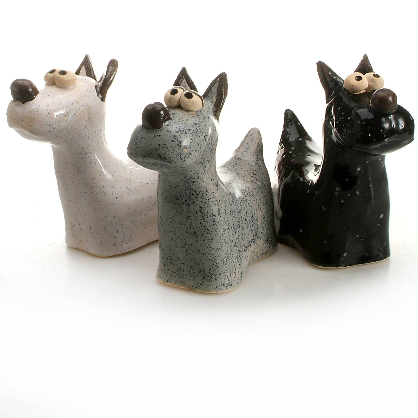 Terrier Sculpture Ceramic Figurine | Various Colours: Orange