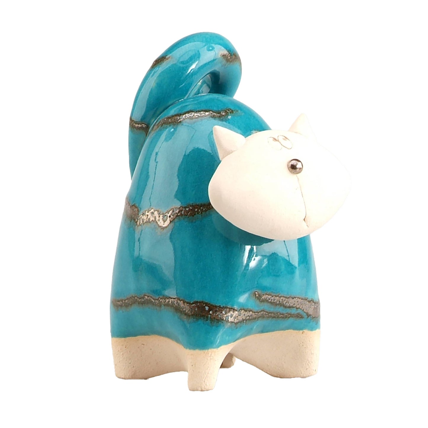 Chunky Cat Ceramic Figurine | Various Colours: White