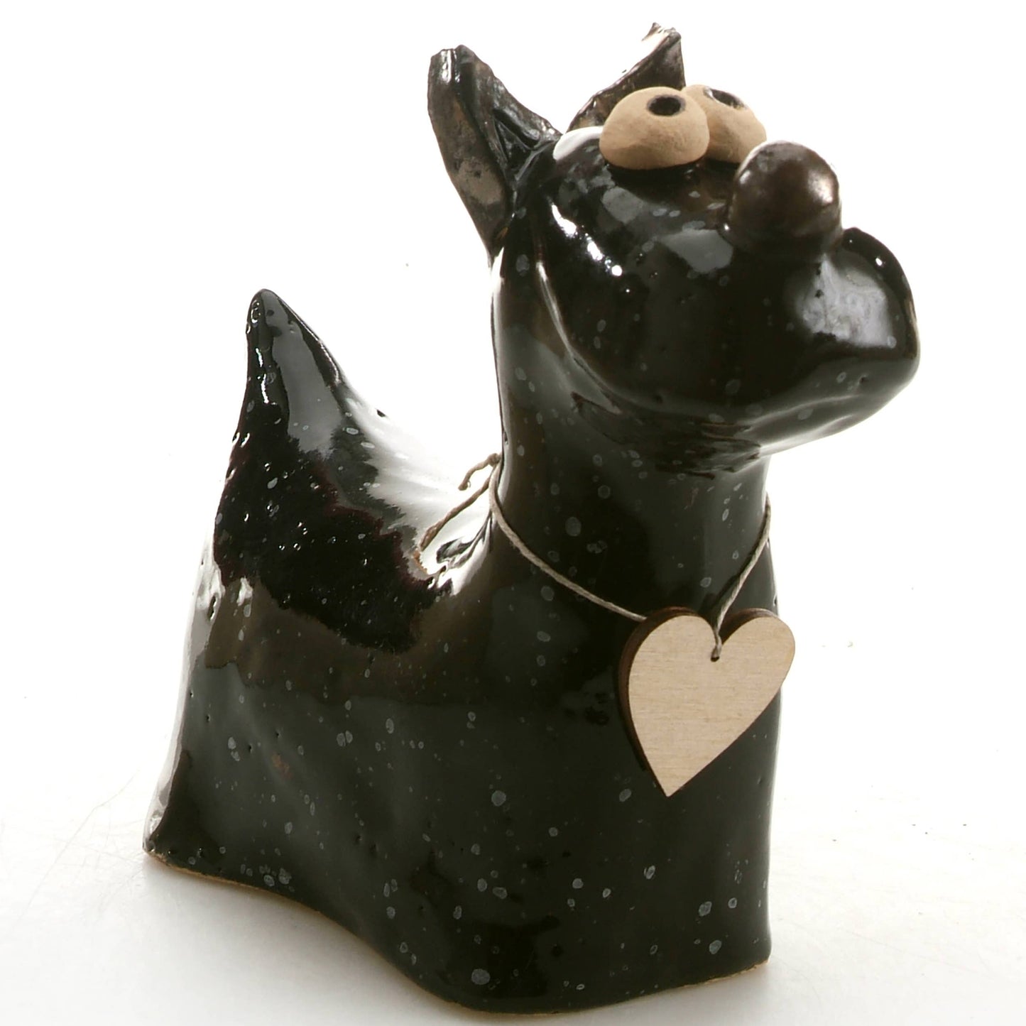 Terrier Sculpture Ceramic Figurine | Various Colours: Orange