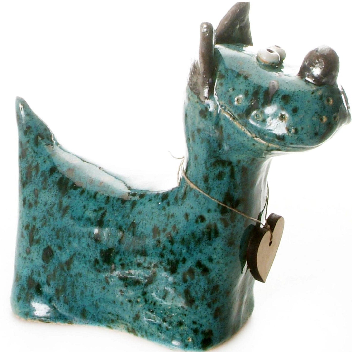 Terrier Sculpture Ceramic Figurine | Various Colours: Teal