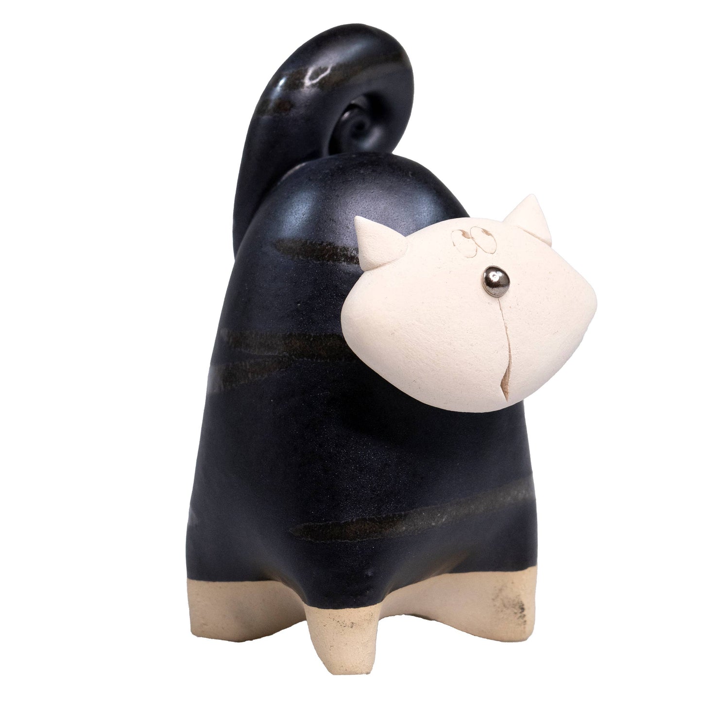 Chunky Cat Ceramic Figurine | Various Colours: White