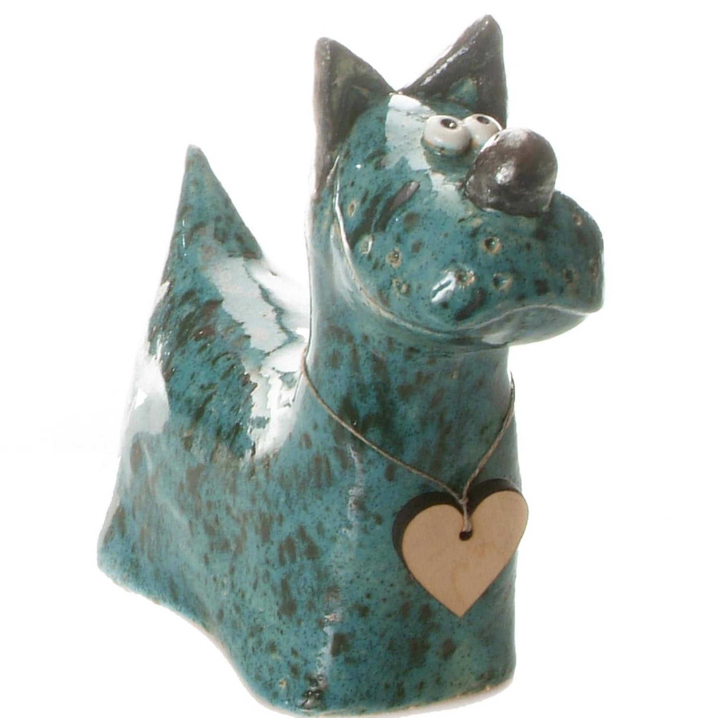 Terrier Sculpture Ceramic Figurine | Various Colours: Orange