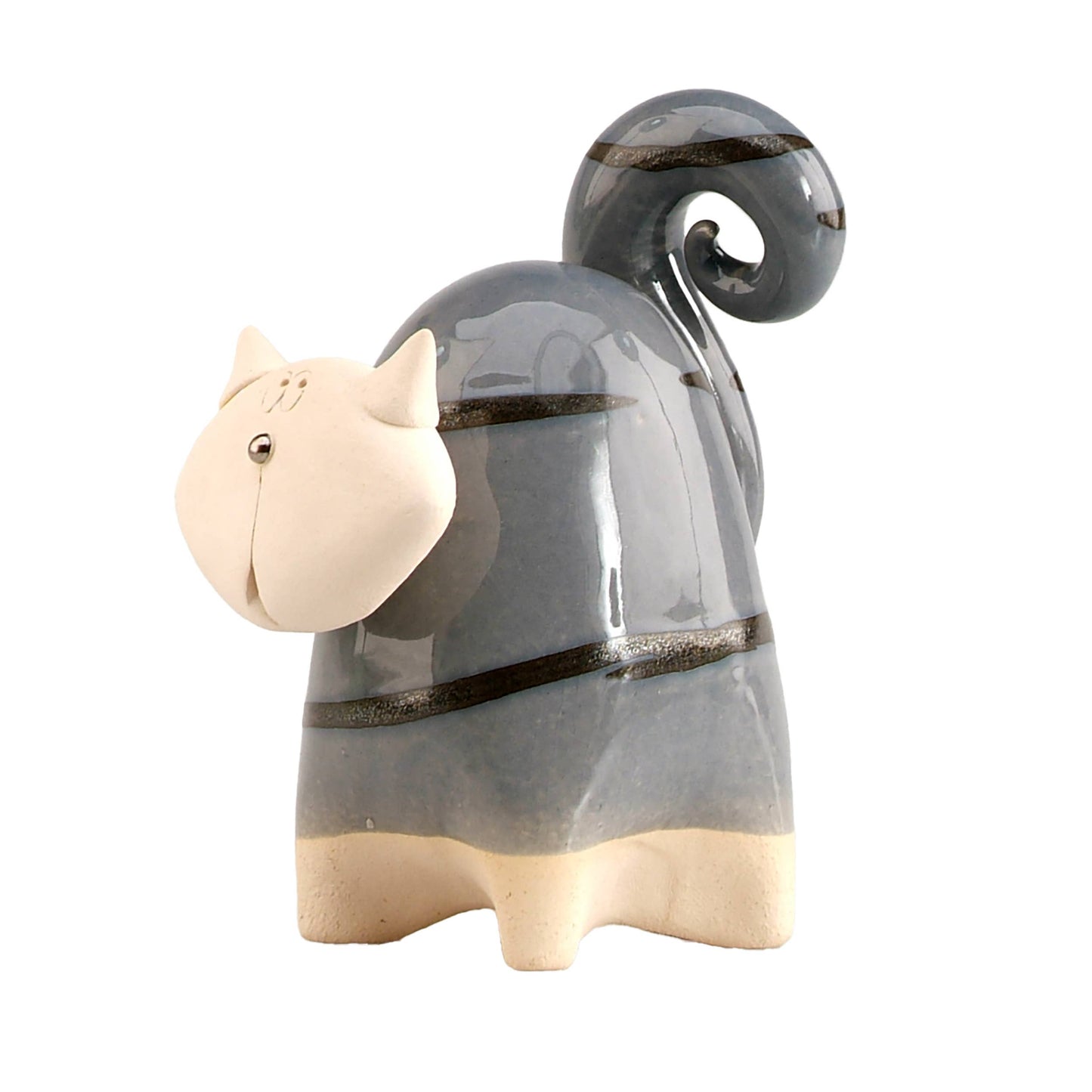 Chunky Cat Ceramic Figurine | Various Colours: White
