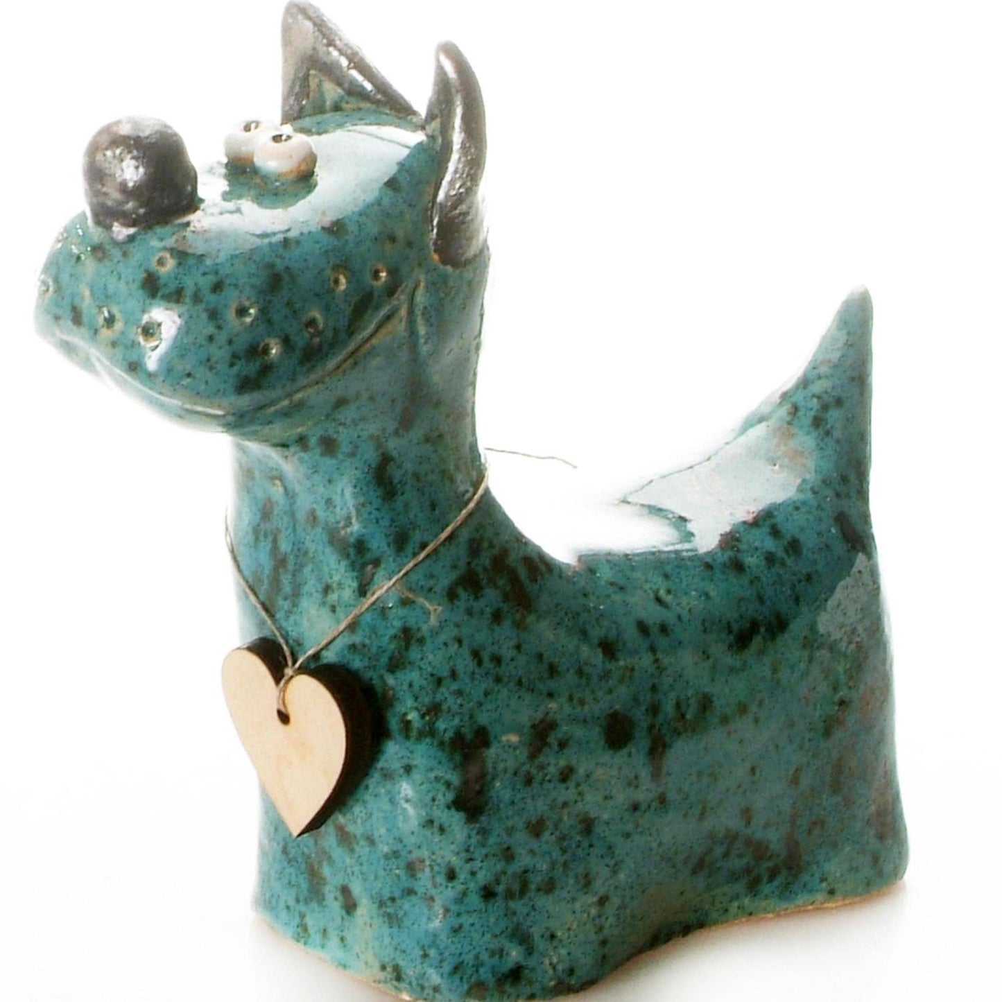 Terrier Sculpture Ceramic Figurine | Various Colours: Orange