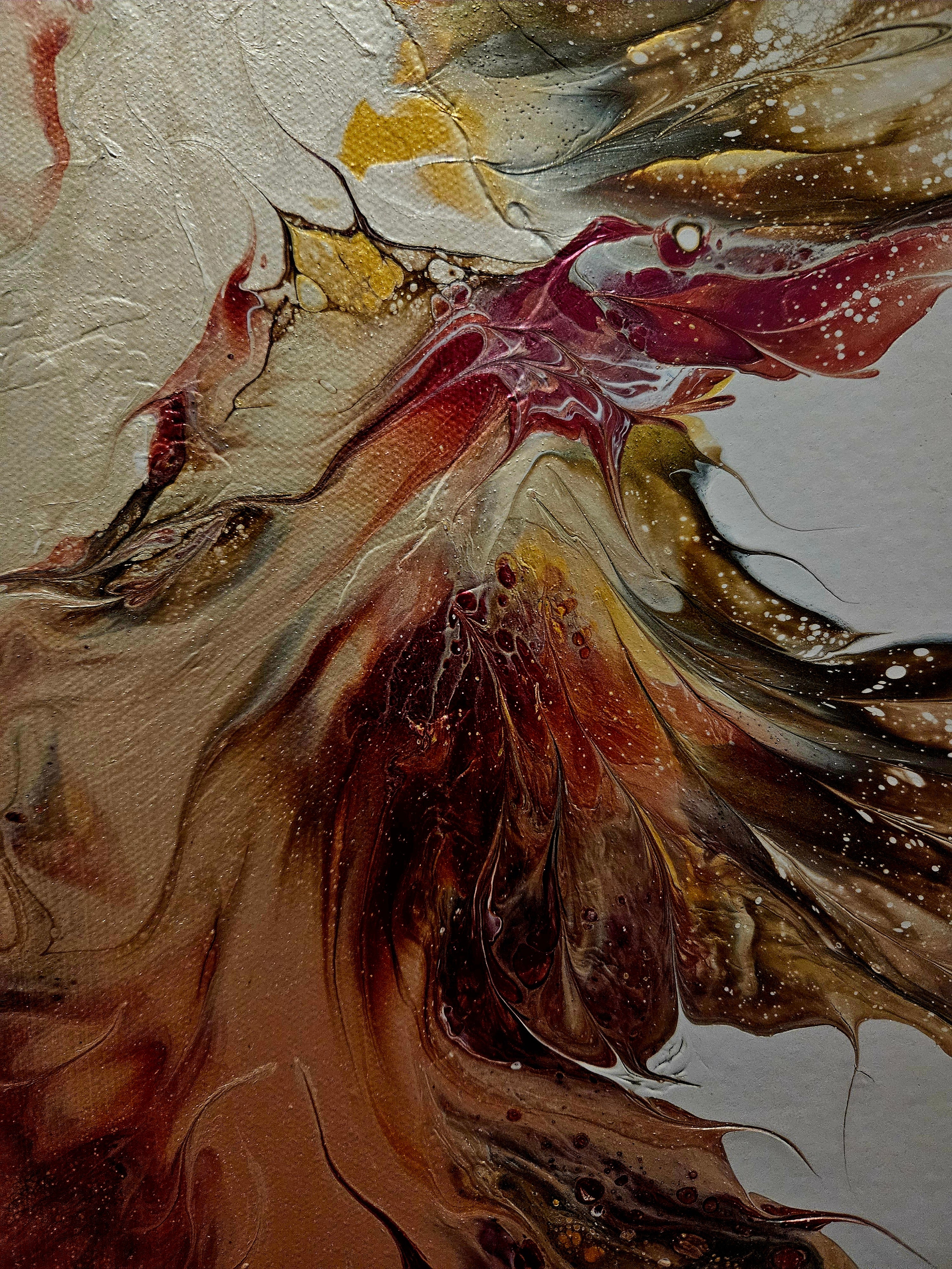Cat-Tremaine-Tucker | Dutch Flow | original painting | Artwork | Champagne Fire | Gallery Grace