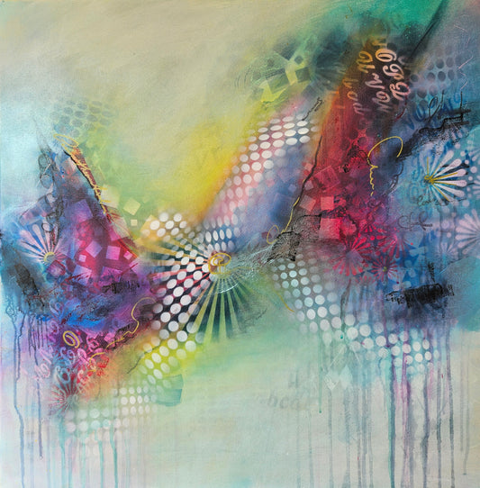 Cat Tremaine-Tucker | Abstract original painting | Cosmic Whirlwind | Gallery Grace | Clifton Village