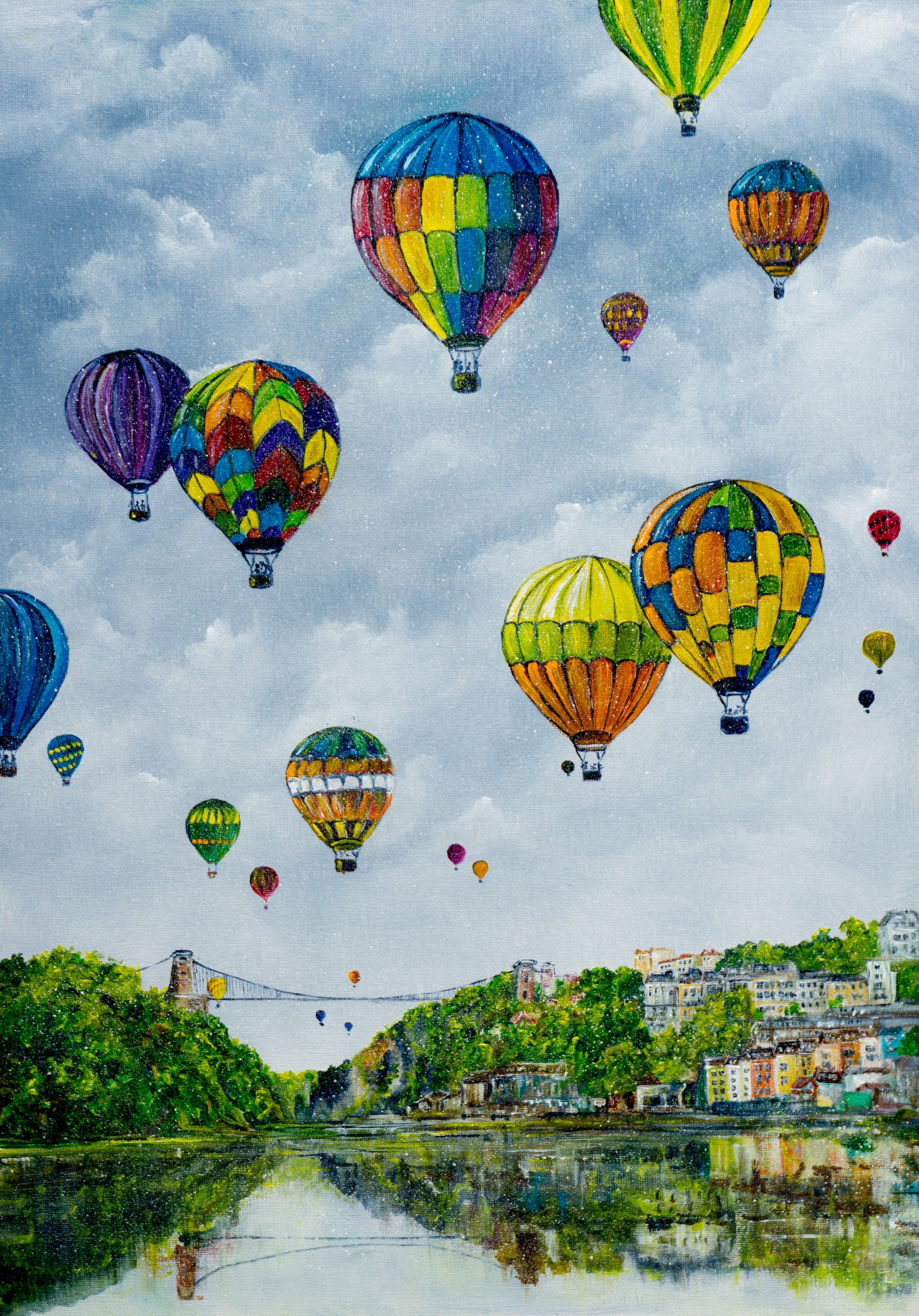 Lynette  Bower | Contemporary original painting | Balloon Party | Gallery Grace