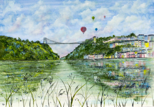 Lynette B | Contemporary original painting | Clifton Suspension Bridge | Gallery Gracewer