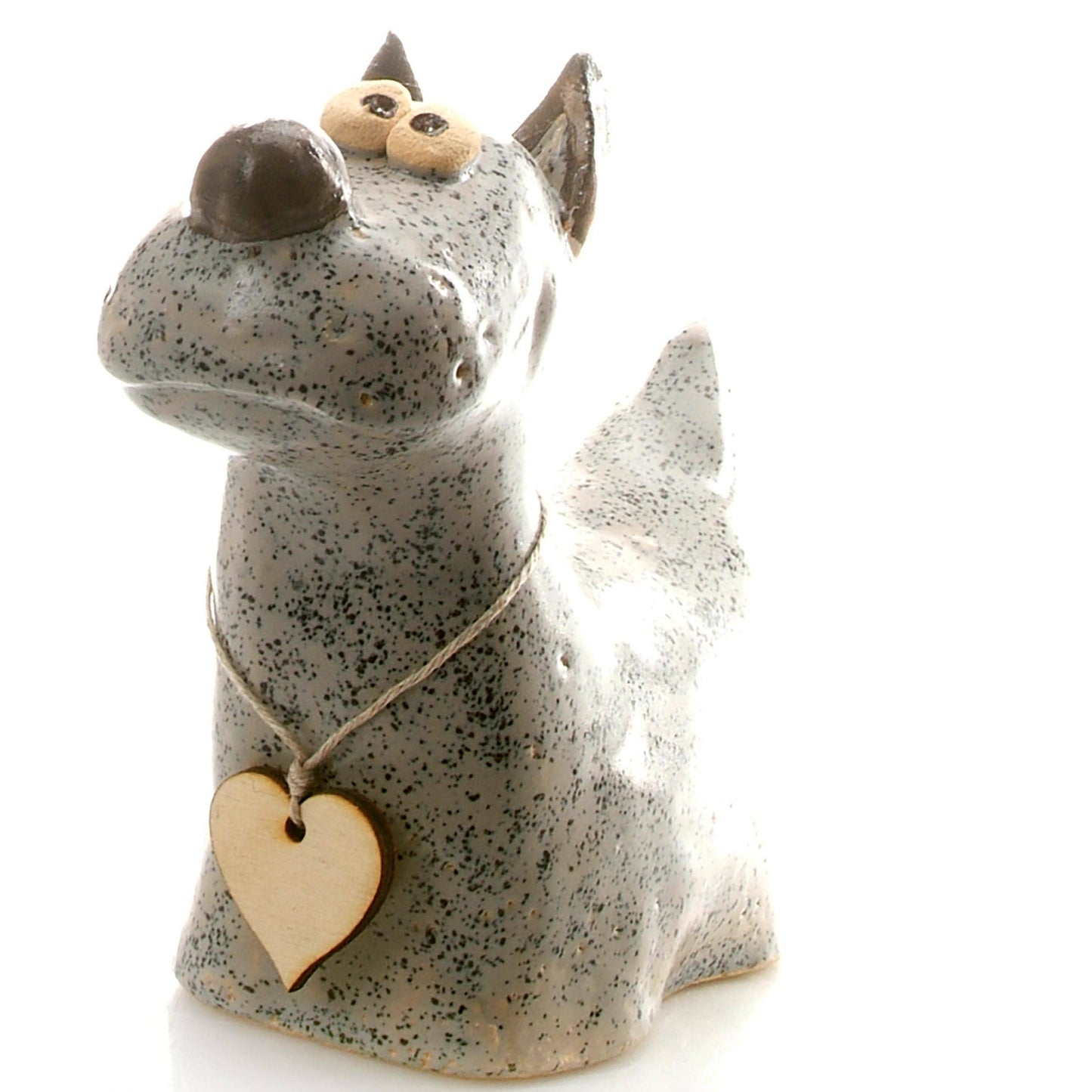 Terrier Sculpture Ceramic Figurine | Various Colours: Orange