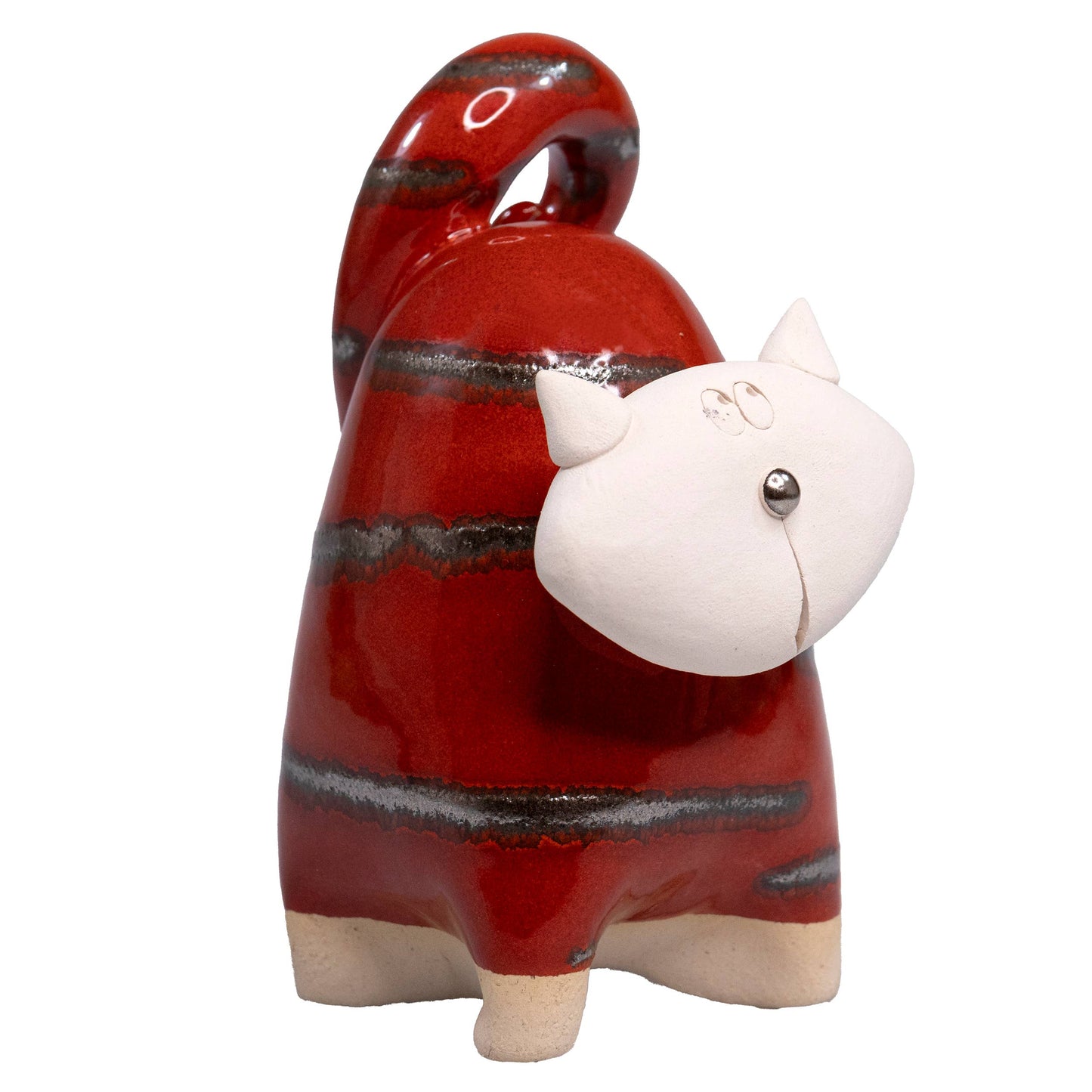 Chunky Cat Ceramic Figurine | Various Colours: White