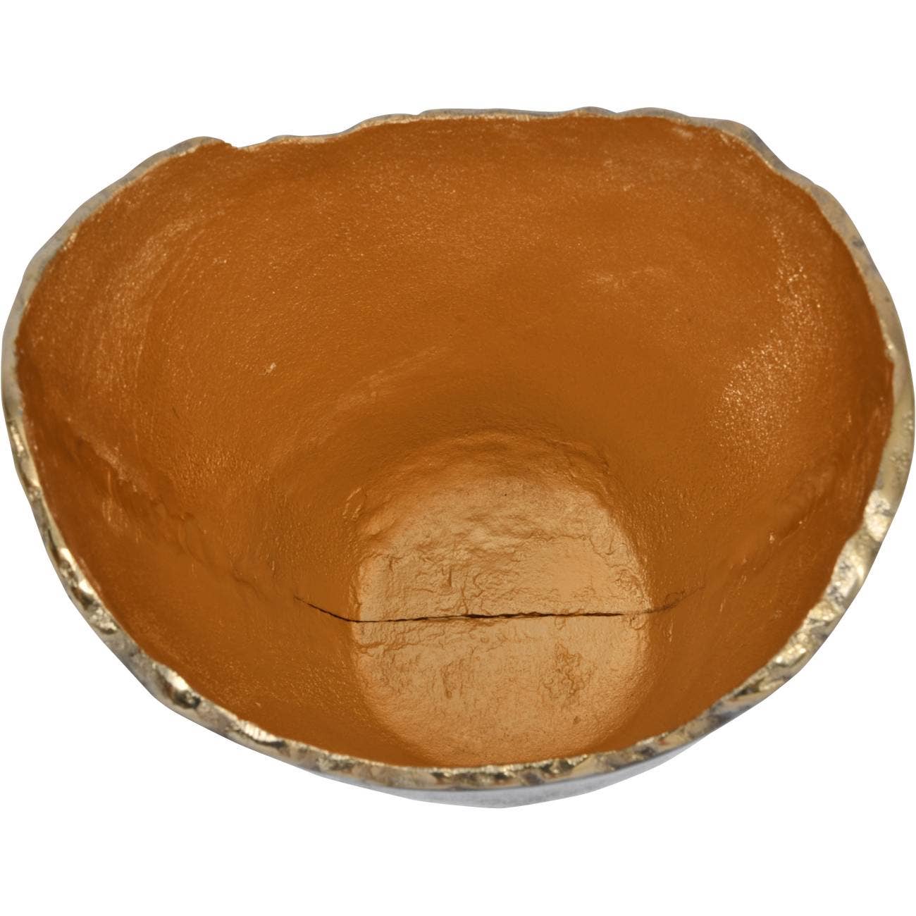 Merapi Lava Large 27cm Vase: Smoke Black, Gold / 100% Aluminium