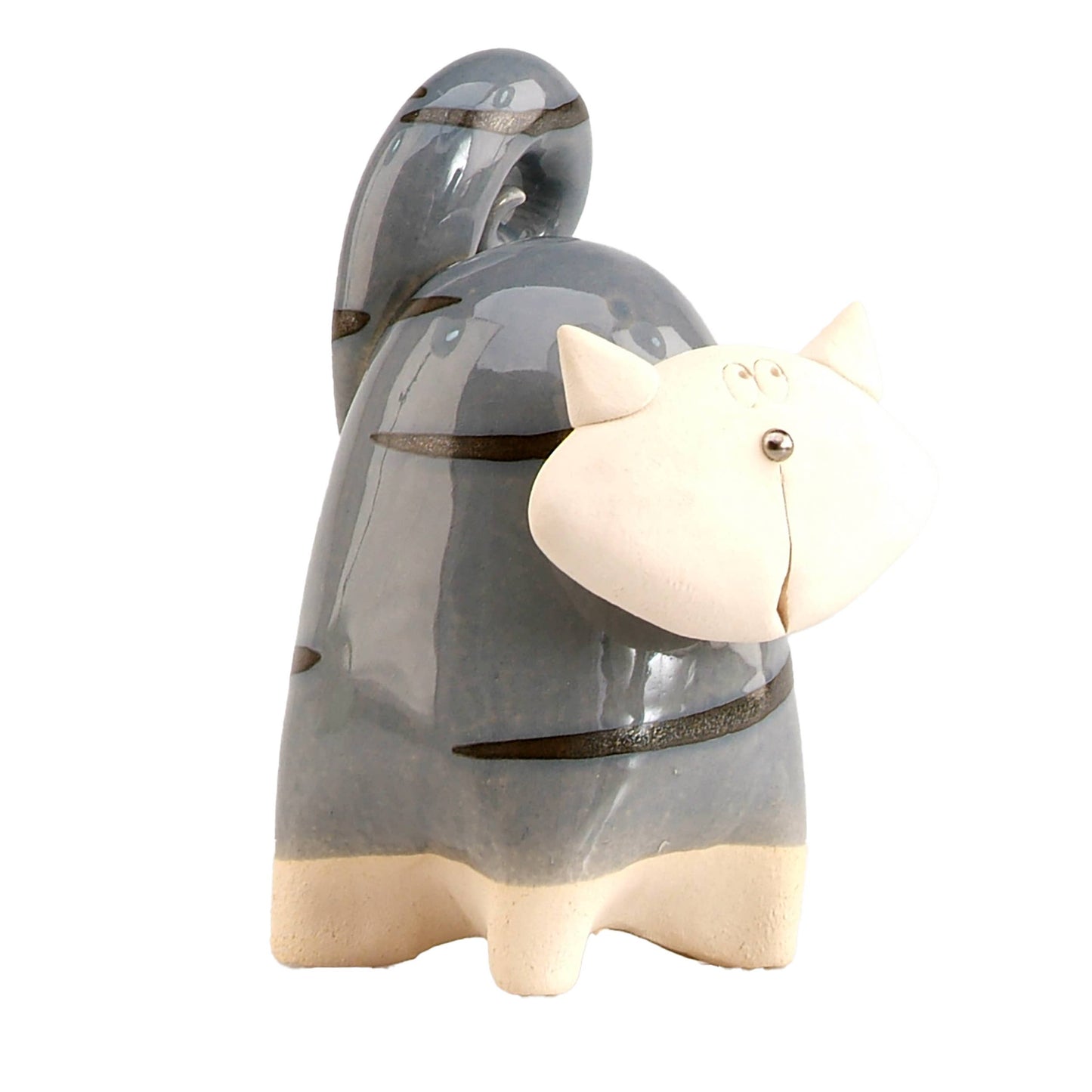 Chunky Cat Ceramic Figurine | Various Colours: White