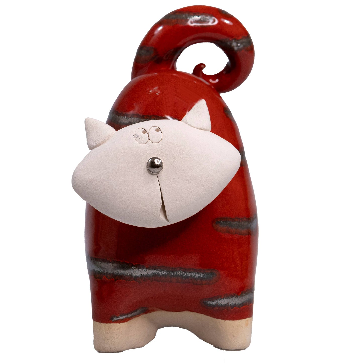 Chunky Cat Ceramic Figurine | Various Colours: White