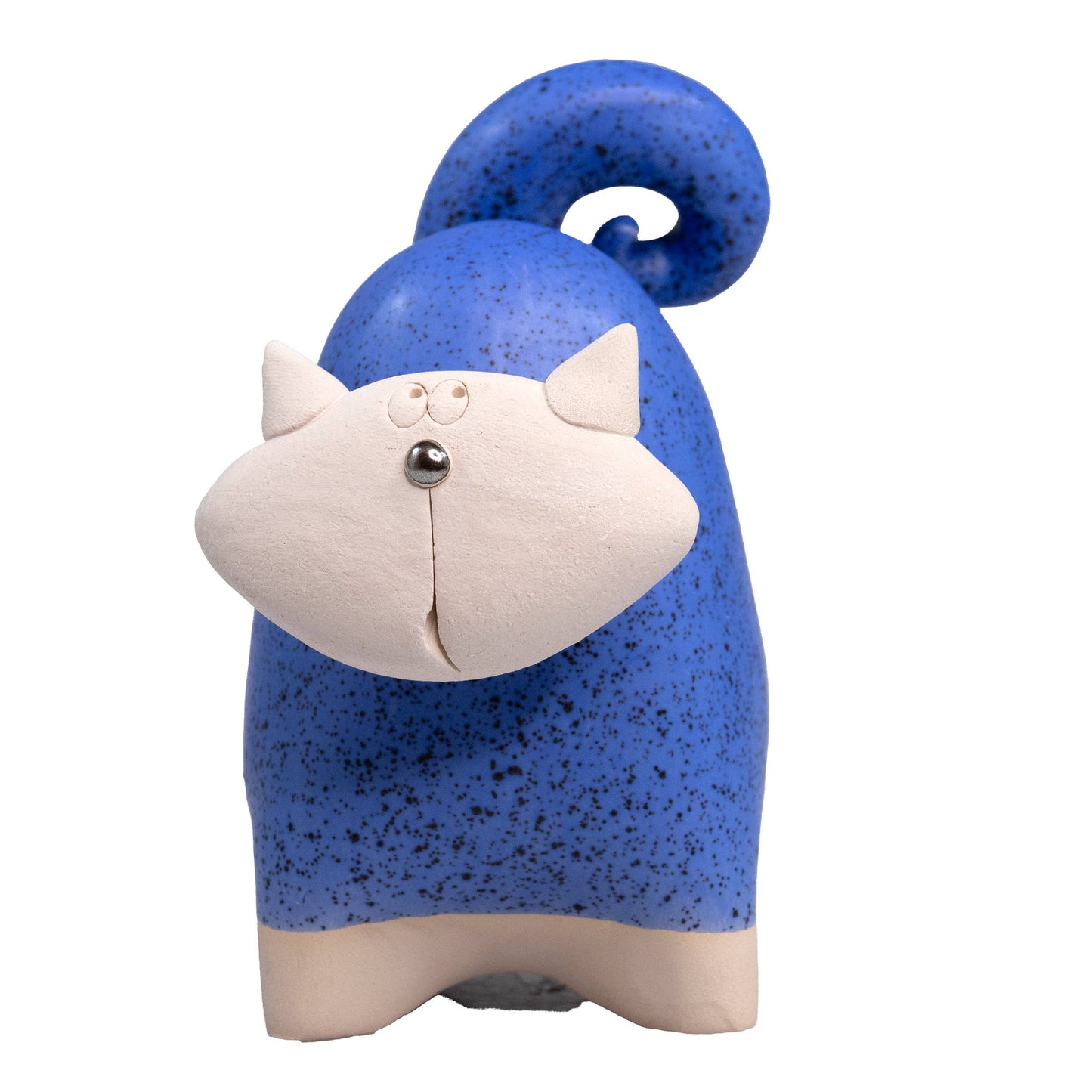 Chunky Cat Ceramic Figurine | Various Colours: White