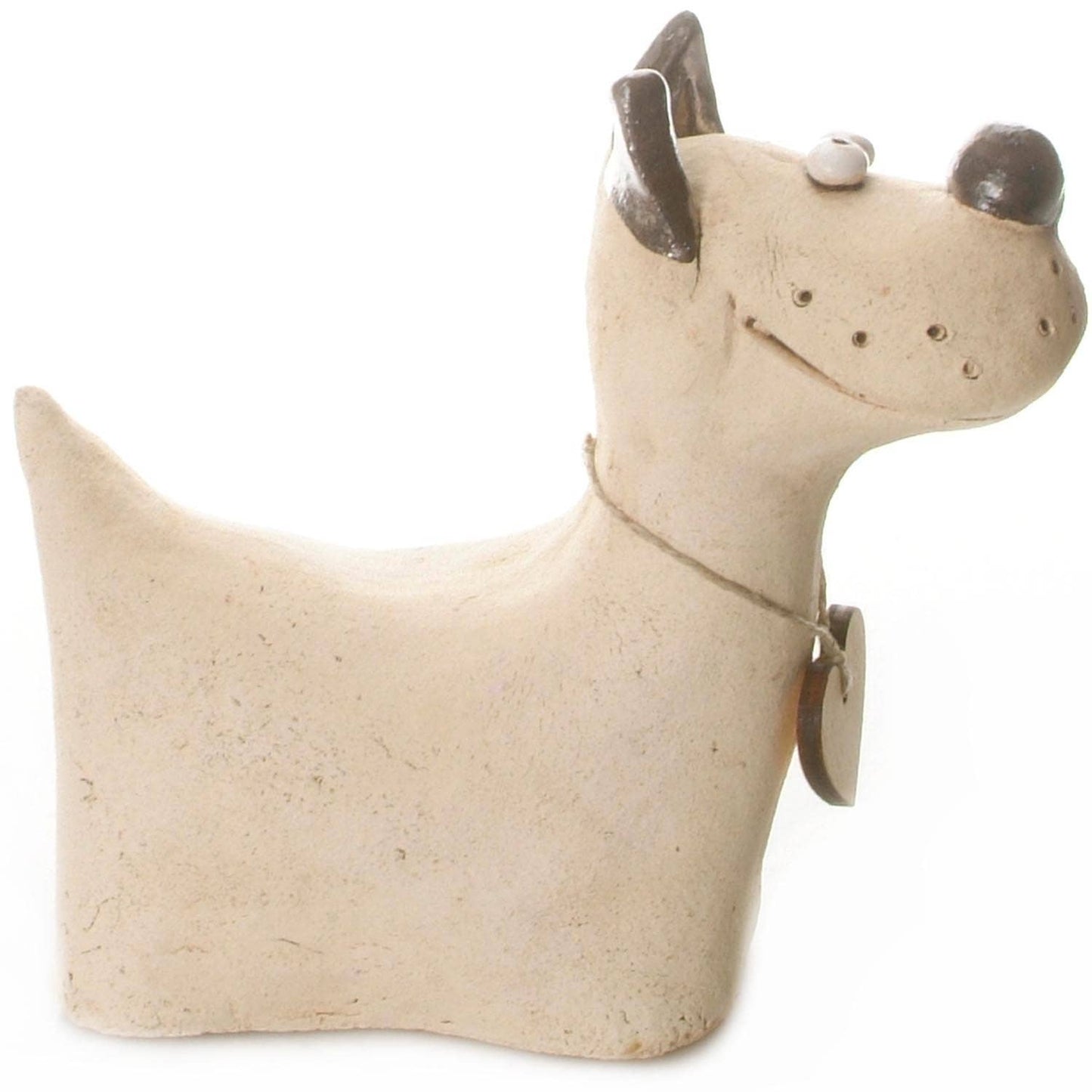 Terrier Sculpture Ceramic Figurine | Various Colours: Orange